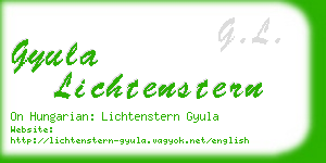 gyula lichtenstern business card